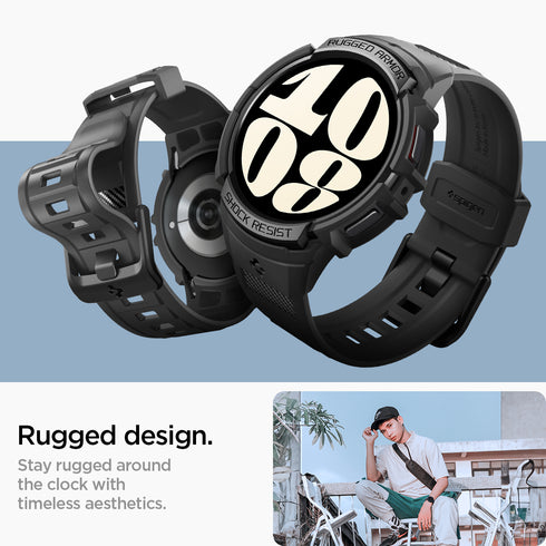 Spigen כיסוי+רצועה ל-Galaxy Watch 6 (44mm) – Rugged Armor Pro